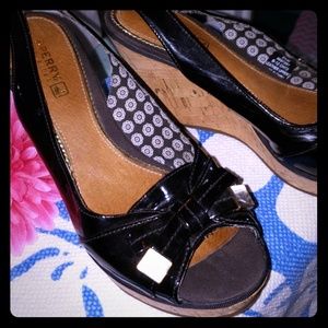 Sperry Top-Sider Cork Heels EUC